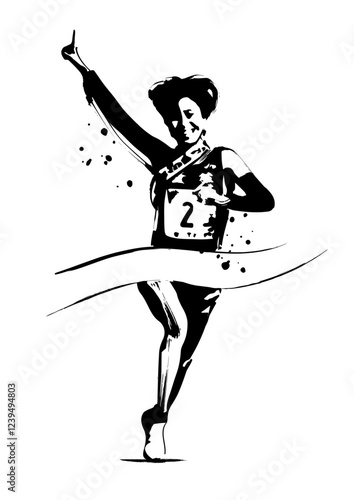 マラソンランナー  陸上競技 駅伝