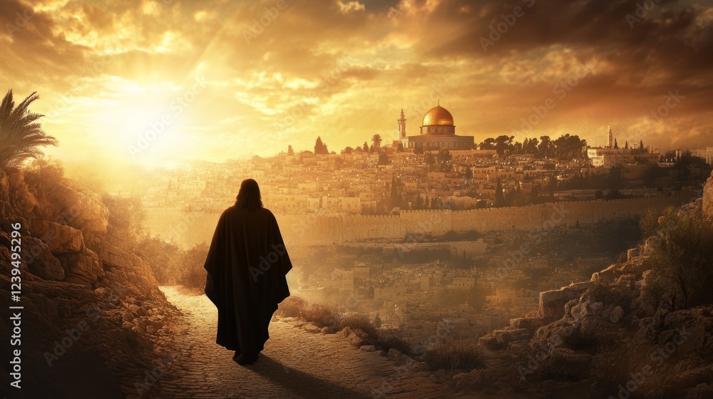 Fototapeta premium The revelation of jesus christ new testament insights and the significance of biblical jerusalem