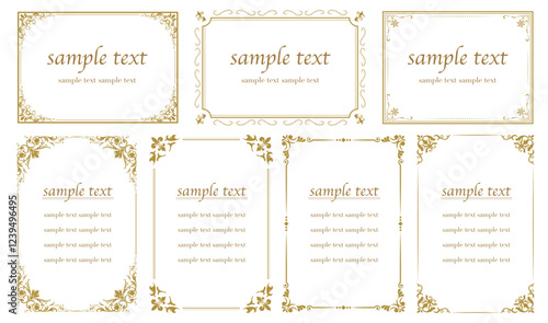 Elegant Collection of Vintage Frames and borders on a White Background. Vector floral ornament..eps