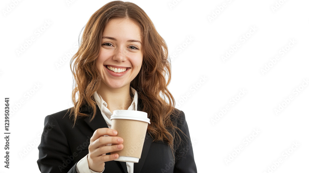 Isolated friendly smiling young adult female wearing professional attire, for customer service and hospitality themes, transparent background Isolated friendly smiling young adult female wearing professional attire, for customer service and hospitality themes, transparent background