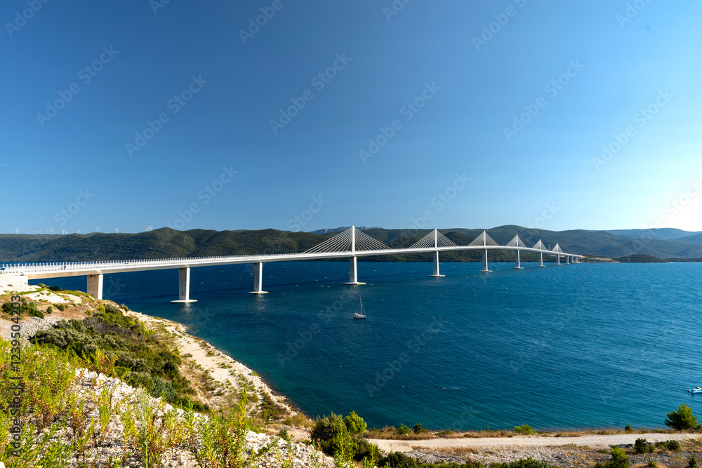 Croazia, Pelješac - 10 August 2024 - The spectacular Pelješac bridge Croazia, Pelješac - 10 August 2024 - The spectacular Pelješac bridge