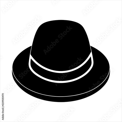  hat silhouette white background