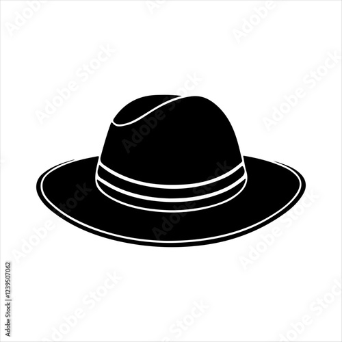  hat silhouette white background