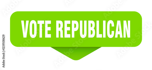 vote republican sticker. vote republican sign on transparent background