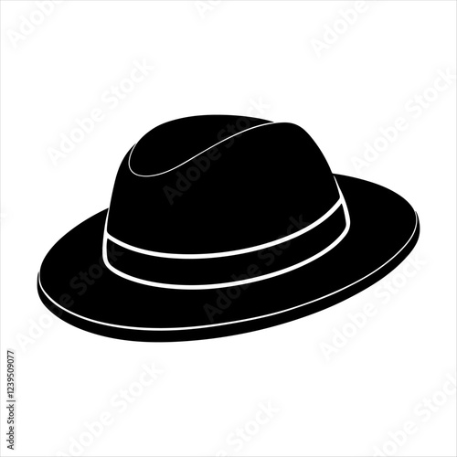  hat silhouette white background