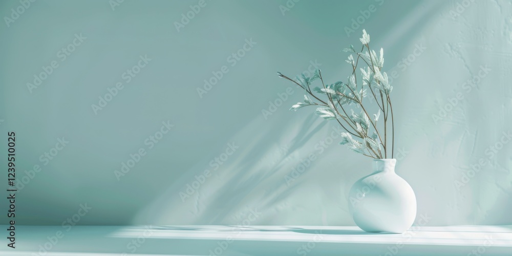 A modern minimalist aesthetic with a light aqua background, Smooth textures and simple forms, Contemporary minimalist style A modern minimalist aesthetic with a light aqua background, Smooth textures and simple forms, Contemporary minimalist style