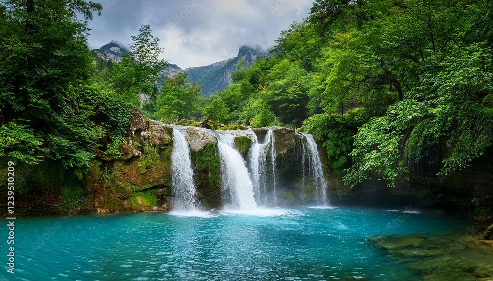 waterfall in kanchanaburi country waterfall in kanchanaburi country