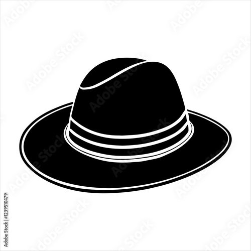  hat silhouette white background