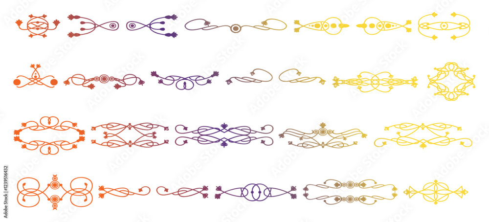 Obraz premium Border and deco icon collection