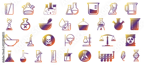 Science lab icon collection