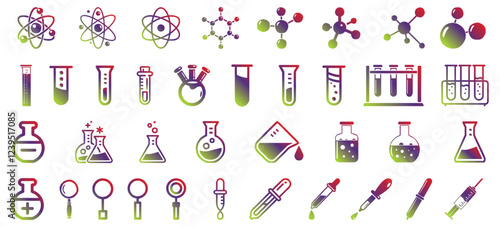 Science lab icon collection