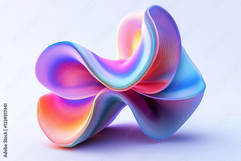 Fototapeta premium A computer created a image with colorful 3d design generative ai