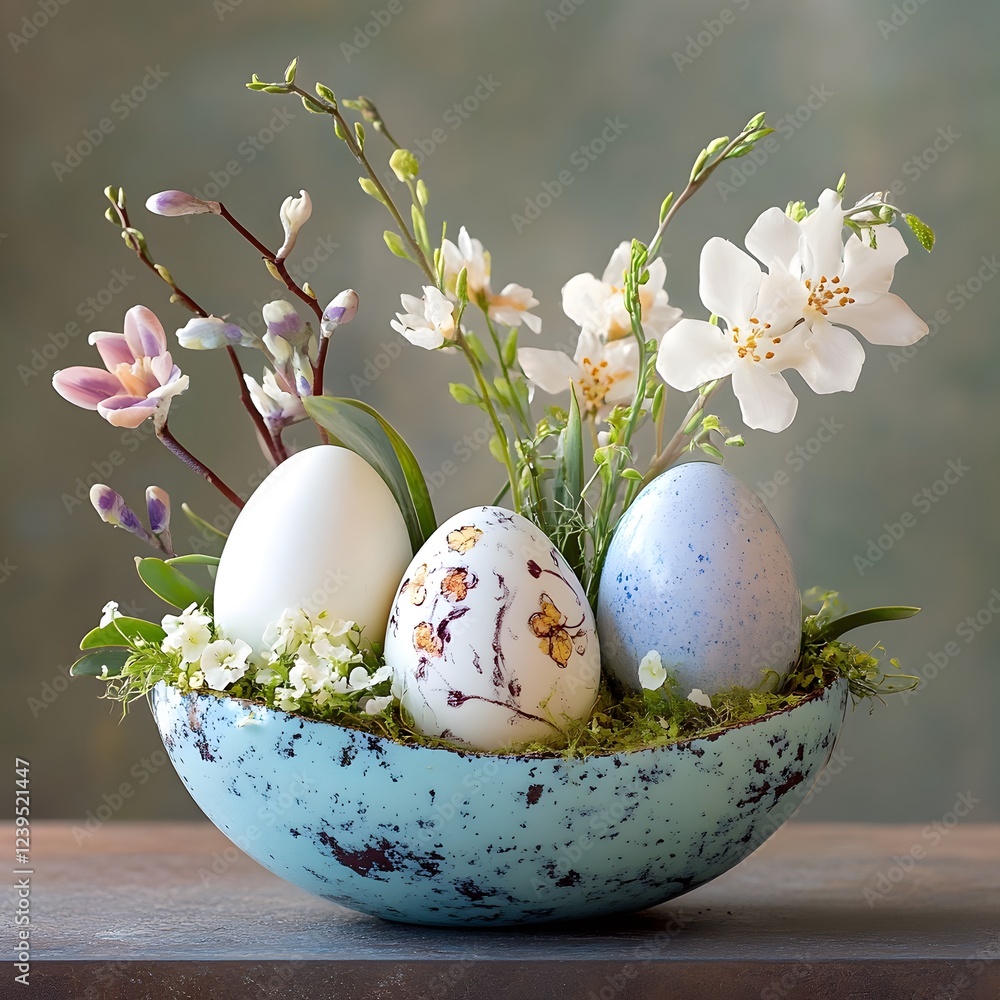 Fototapeta premium Easter egg arrangement decoration
