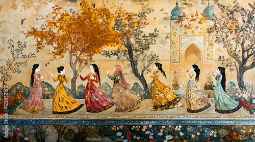 Exploring the art of iranian miniature painting on handmade paper a cultural journey through traditional techniques and aesthetic beauty. Cultural Aesthetics. Illustration