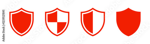 Shield icon set