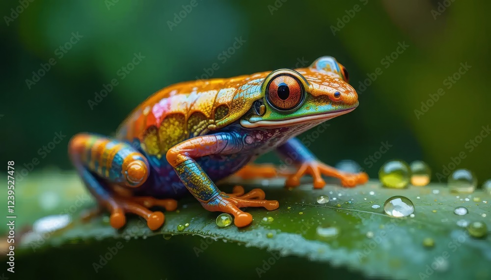 Obraz premium frog on a leaf