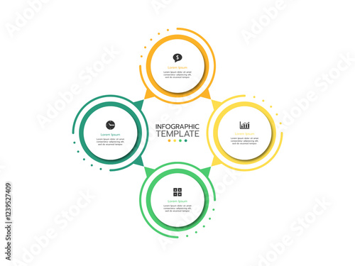Business circle infographic template. timeline infographic icons designed for abstract background template.