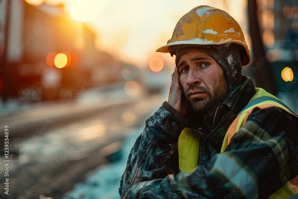 Distressed Construction Worker and Frustrated Foreman Distressed Construction Worker and Frustrated Foreman