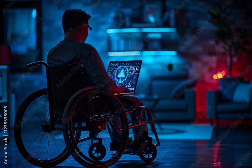 Obraz premium Business Computer Infected by Cyber Security Virus Attack