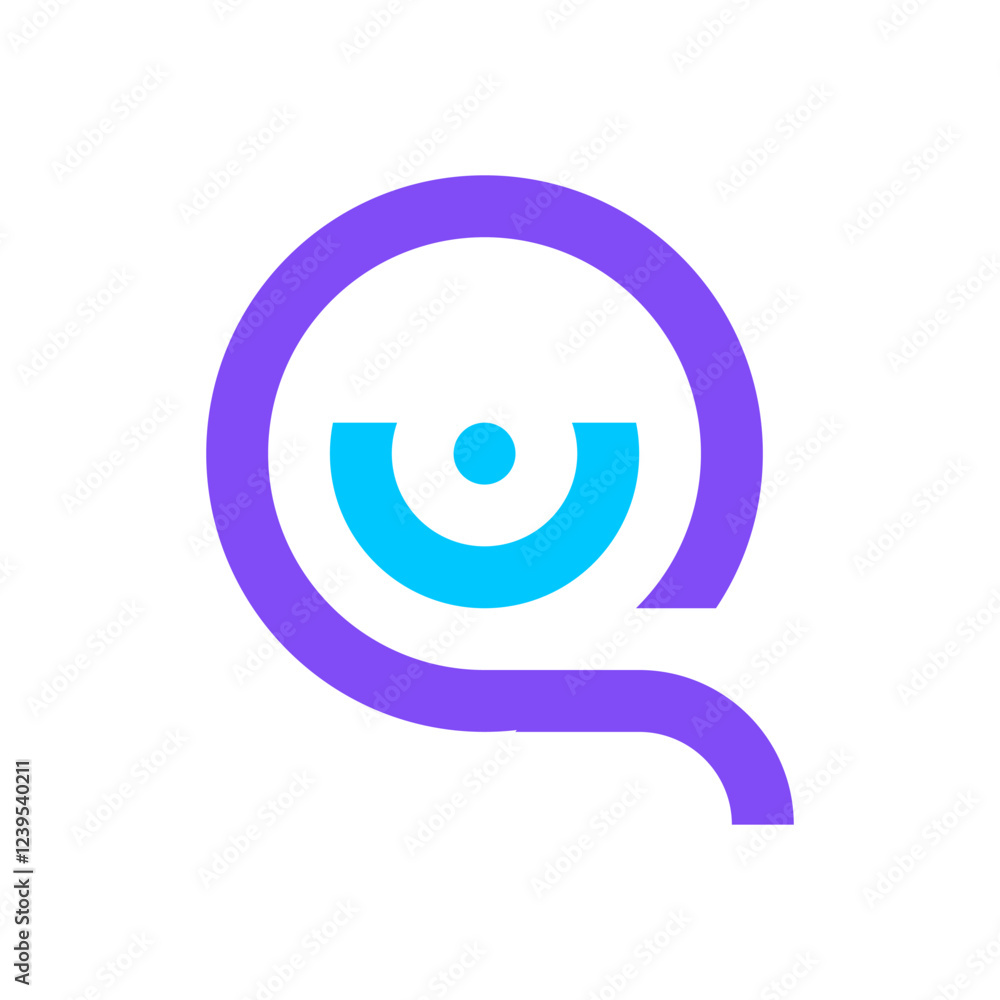 Letter Q people minimal modern logo design Letter Q people minimal modern logo design