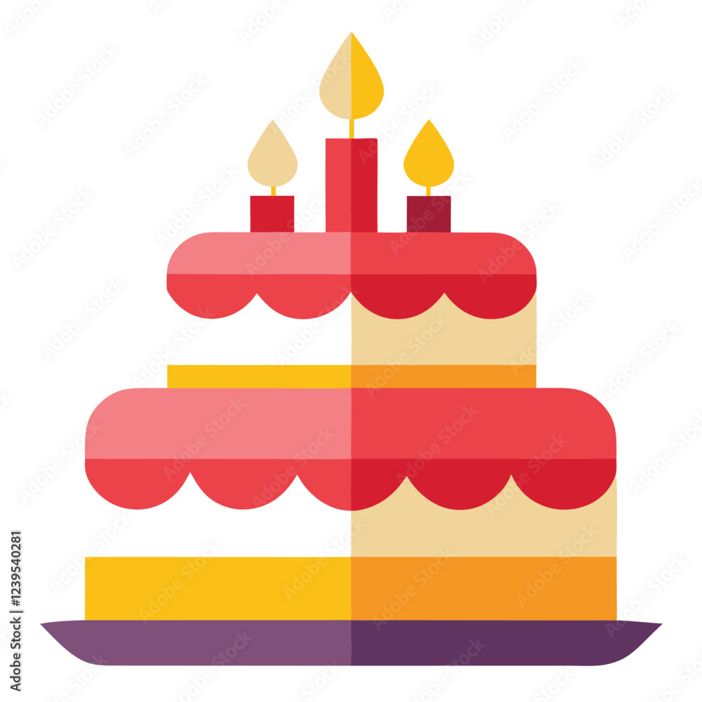 Birthday cake vector art illustration Birthday cake vector art illustration