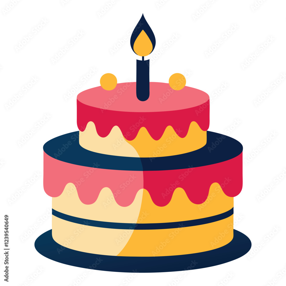 Birthday cake vector art illustration Birthday cake vector art illustration