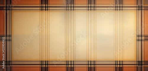 Muted earth tones create cozy retro plaid background. Vintage style pattern evokes warm, comforting atmosphere. Design suitable for home decor fashion. Classic plaid texture in neutral colors.