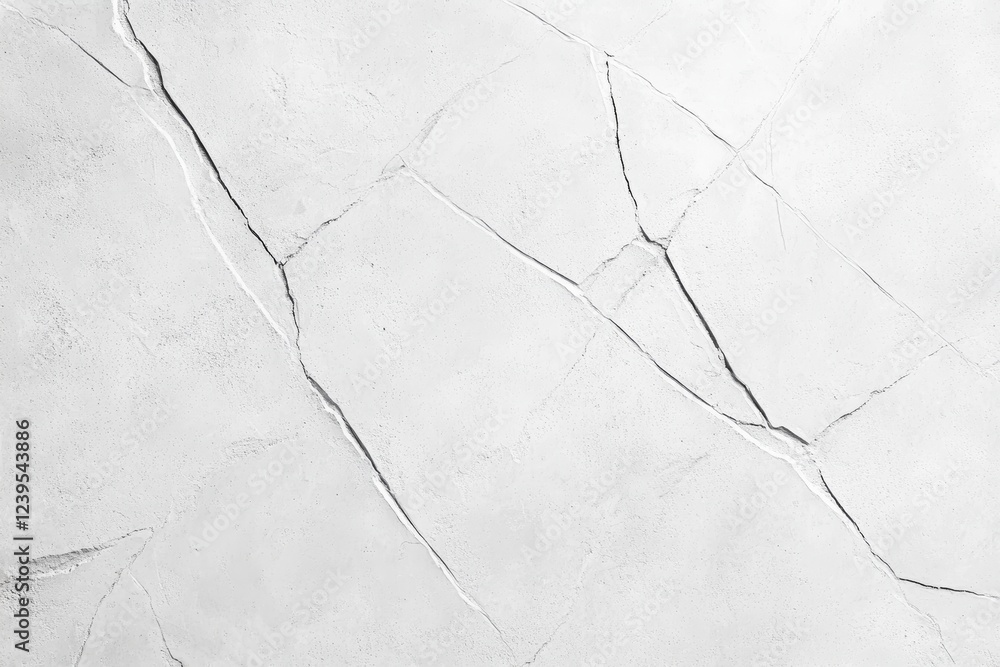Obraz premium White cracked textured marble surface with detailed lines