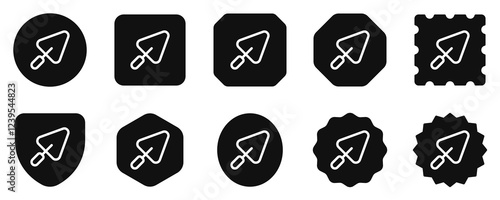 Editable trowel, shovel, cement vector icon. Construction, tools, industry. Part of a big icon set family. Perfect for web and app interfaces, presentations, infographics, etc