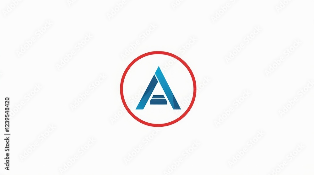 minimalist monogram logo, abstract letter A in circular frame minimalist monogram logo, abstract letter A in circular frame