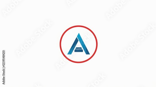 Free Download minimalist monogram logo, abstract letter A in circular frame - GFXLoad