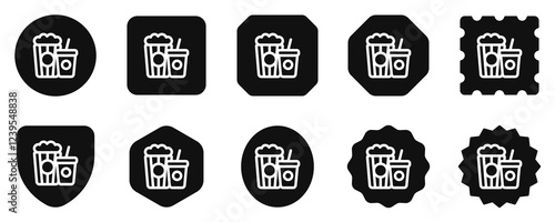 Editable popcorn, soda, snack, drink food, beverage vector icon. Movie, cinema, entertainment. Part of a big icon set family. Perfect for web and app interfaces, presentations, infographics, etc