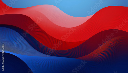 abstract blue or red wavy background for minimalist designs
