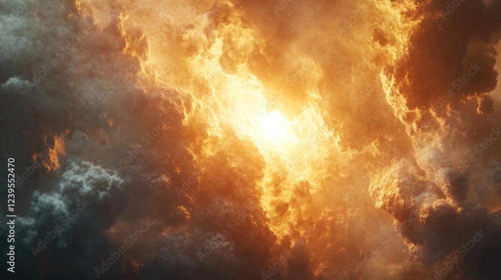 Abstract representation of sunlight breaking through clouds Abstract representation of sunlight breaking through clouds