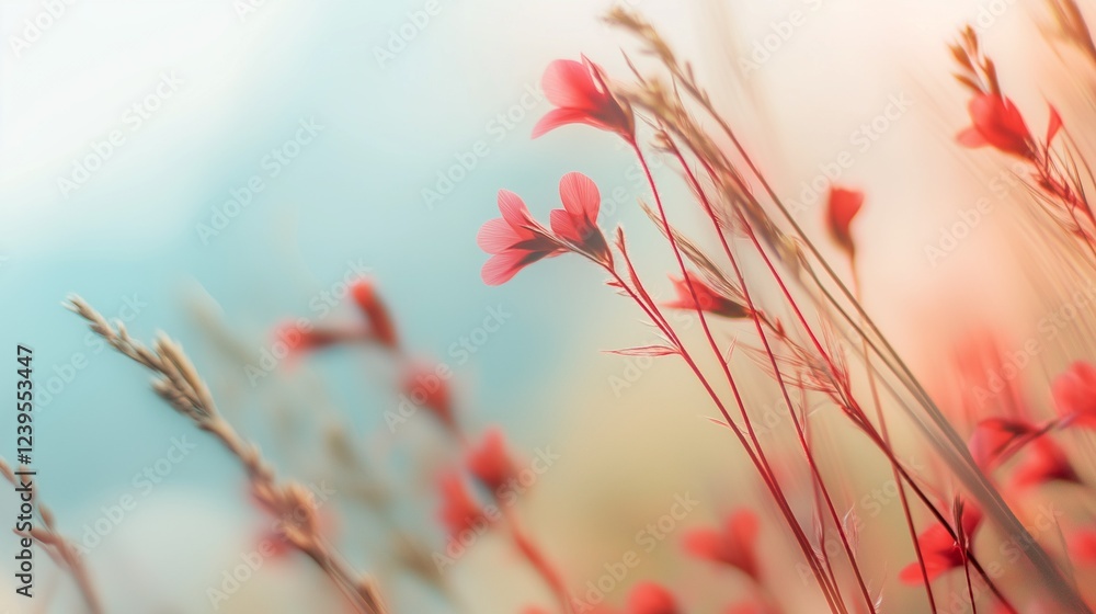 Extreme close-up macro shot of delicate red feathers with intricate textures and fine details, softly blurred edges creating a dreamy, abstract composition. Extreme close-up macro shot of delicate red feathers with intricate textures and fine details, softly blurred edges creating a dreamy, abstract composition.