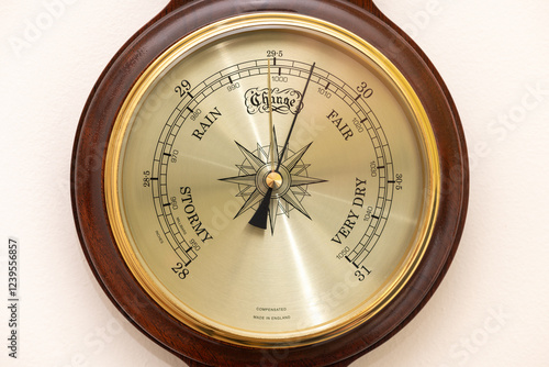 Fotografie Close up of the face of an aneroid barometer