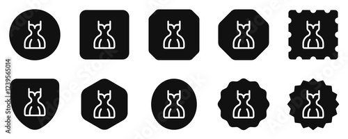 Editable wedding dress vector icon. Wedding, valentine, love, celebration. Part of a big icon set family. Perfect for web and app interfaces, presentations, infographics, etc