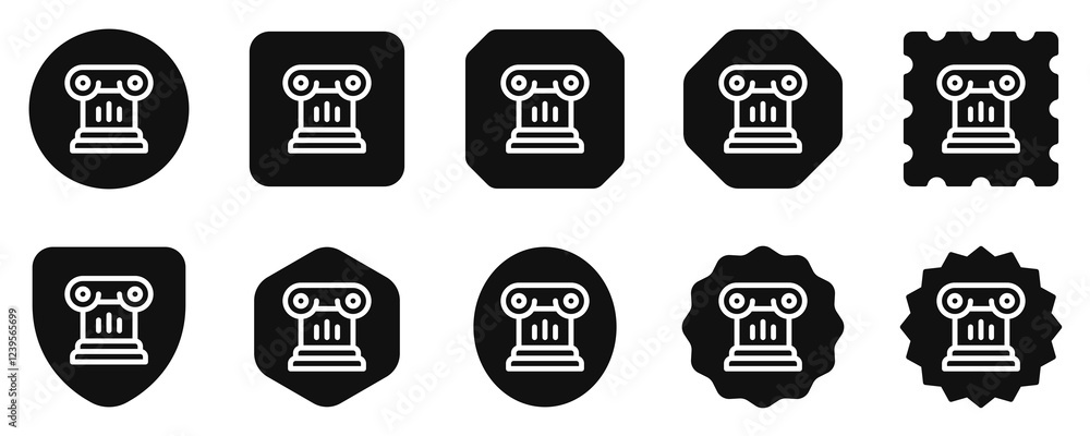 Editable pillar vector icon. History, museum, art. Part of a big icon set family. Perfect for web and app interfaces, presentations, infographics, etc Editable pillar vector icon. History, museum, art. Part of a big icon set family. Perfect for web and app interfaces, presentations, infographics, etc