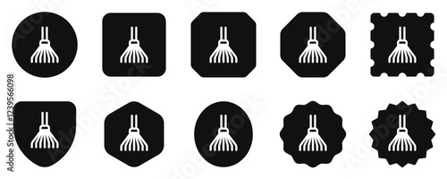 Editable leaves rake vector icon. Gardening, landscaping, horticulture. Part of a big icon set family. Perfect for web and app interfaces, presentations, infographics, etc
