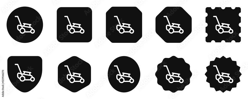 Editable landmower vector icon. Gardening, landscaping, horticulture. Part of a big icon set family. Perfect for web and app interfaces, presentations, infographics, etc