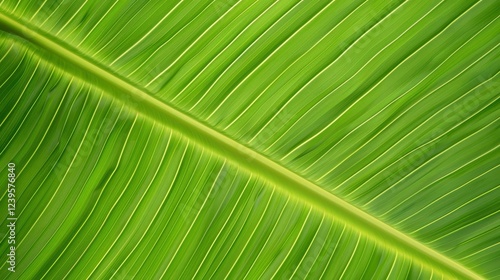 Discover the serene beauty of horizontal green leaf textures, perfect for creating calming backgrounds and unique patterns. photo