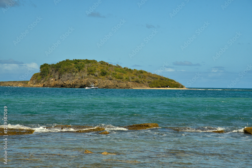Naklejka premium Ocean waves crashing on shore
