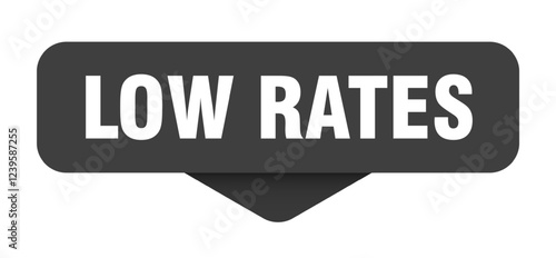 low rates sticker. low rates sign on transparent background