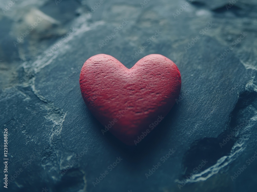 Fototapeta premium The concept design comprises red hearts on black paper, offering an area for text