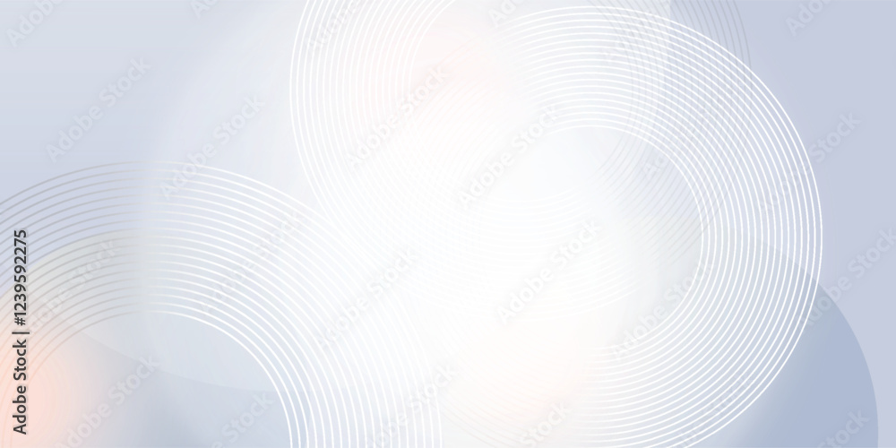 Fototapeta premium Abstract grey background with dynamic circle lines. Smooth Gradient