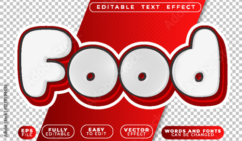 Food Snack Burger Red Hungry Fully Editable Vector Text File