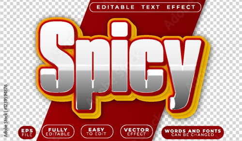 Spicy Hot Chili Pepper Fully Editable Vector Text File