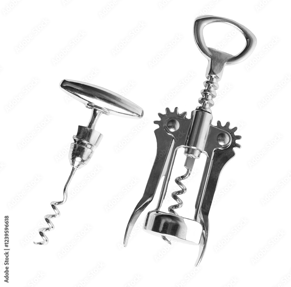 Metal cork opener closeup Metal cork opener closeup