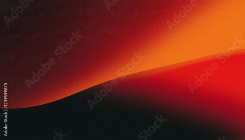 Dark red orange black abstract grainy background glowing vibrant color gradient shape noise texture poster header banner cover design