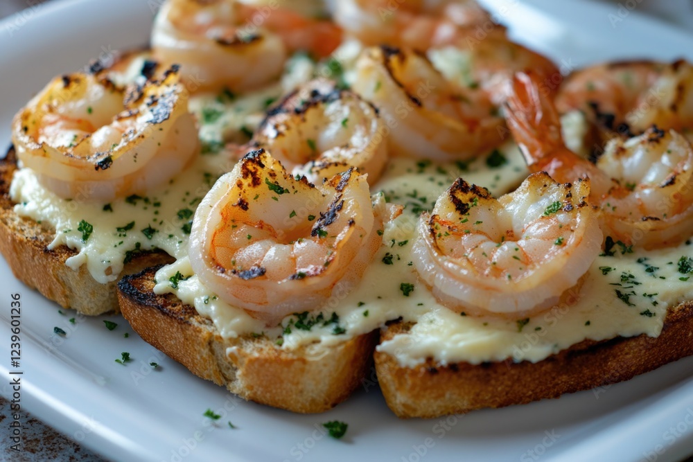 Baked shrimp breadsticks with cheese on top, served as an appetizer or dinner. Baked shrimp breadsticks with cheese on top, served as an appetizer or dinner.